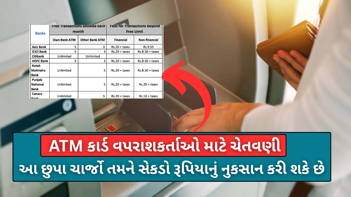 ATM કાર્ડ વપરાશકર્તાઓ માટે ચેતવણી: આ છુપા ચાર્જો તમને સેકડો રૂપિયાનું નુકસાન કરી શકે છે